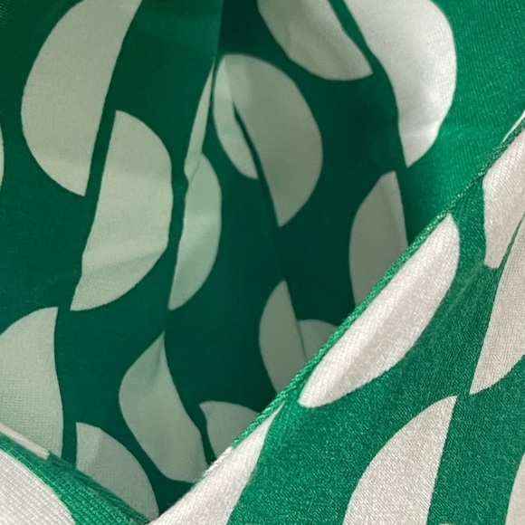 Boden Thea Jersey Jumpsuit Emerald Green Geo Wave Print Size 10 Geometric Print - Picture 5 of 9